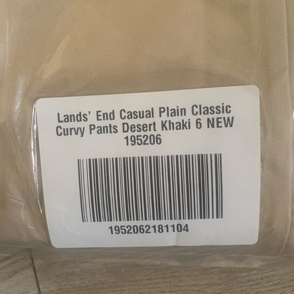 NWT LANDS' END CURVY FIT PLAIN FRONT BOOT CUT CHINO PANTS DESERT KHAKI 0 - Picture 14 of 16